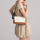 ESSENCE HANDBAG - WHITE/BROWN