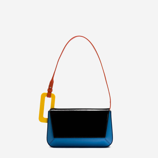 ESSENCE HANDBAG - BLACK/BLUE
